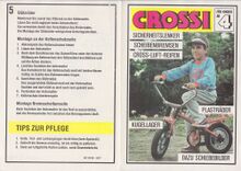 Montageanleitung für das Modell Crossi, Seite 1 und 4 (1988).