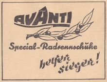 Anzeige aus der Zeitschrift Radsportwoche, 1958.