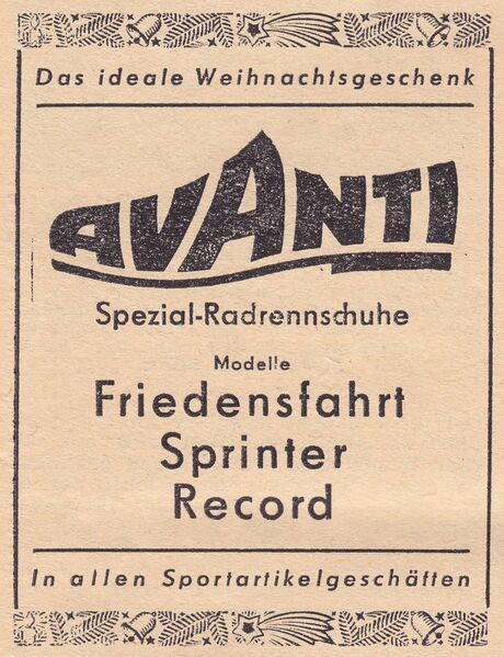 Datei:Anzeige Avanti Radsportwoche Dezember 1956.jpg
