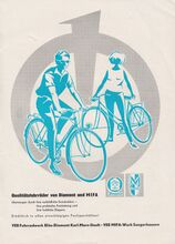 Gemeinsame Anzeige für Fahrräder der Hersteller Diamant und Mifa, 1964.