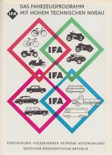 Werbeanzeige für die VVB Automobilbau, 1964.