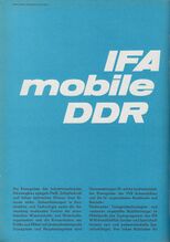 Anzeige für Produkte der VVB Automobilbau (1), 1970.
