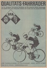 Gemeinsame Anzeige für Fahrräder von Mifa und Diamant, 1966.