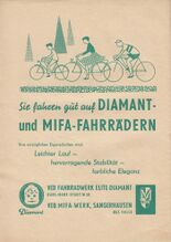 Gemeinsame Anzeige für Fahrräder von Mifa und Diamant, Februar 1964.