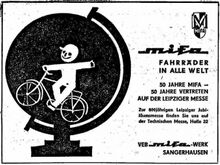 Anzeige für Mifa-Fahrräder im NEUEN DEUTSCHLAND vom 27. Februar 1965.