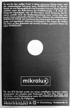 Anzeige für MIKROLUX-Folie, Dezember 1971.