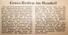 Notiz aus der Radsportwoche, Jan. 1959.