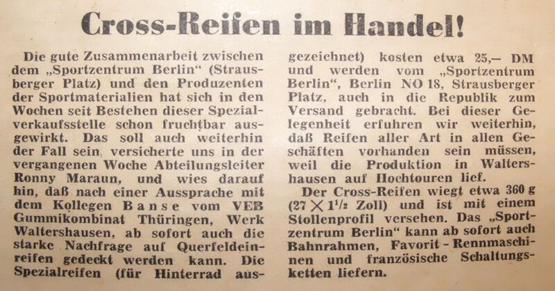 Datei:Artikel Crossreifen im Handel Radsportwoche Januar 1959.jpg