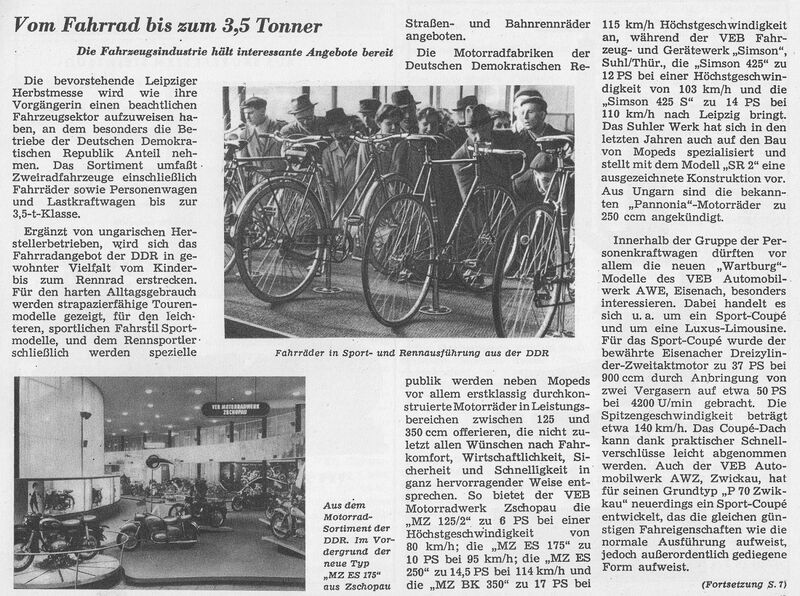 Datei:Artikel Fahrräder Messeinformationen 07 1957.jpg