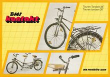 Prospekt (Vorderseite) zum Tandem mit Unisex-Rahmen, 1988.