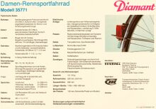 1988: Rückseite des Typenblatts mit ausführlicher Beschreibung der Ausstattung