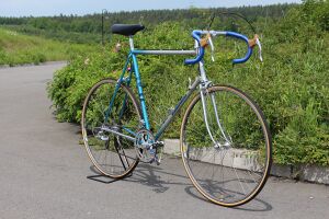 ============================================== Ausstattung: 3ttt-Vorbau, Rasant TYPE 700 Bremsen und Bremshebel, Campagnolo Umwerfer, Campagnolo Omega Felgen mit Pneumant Course de la Paix Schlauchreifen ...