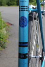 Das Dekor am Sitzrohr trägt den neuen Diamant-Schriftzug (Blockbuchstaben), der in den Folgejahren den klassischen Schriftzug verdrängte.