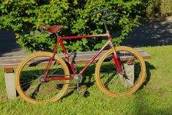 Diamant-Kunstrad von 1948. Laufradgröße 26 Zoll, Felgen von Scheeren.