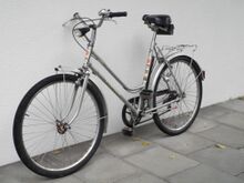 Der Fahrradständer wurde offenbar serienmäßig montiert.