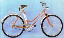 Ein Modell 35 157 aus den frühen 1980er-Jahren. Zu dieser Zeit wurden die einfachen Tourensporträder mit unlinierten Leichtmetallschutzblechen ausgestattet.