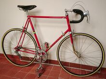 Dieses Rennrad wurde im November 1979 bei Elsner in Auftrag gegeben und kam 1982 zur Auslieferung an den Kunden. Es ist eine Einzelanfertigung in Rahmenhöhe 64 cm.