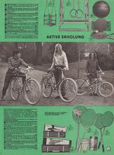 Auszug aus dem Katalog Frühjahr/Sommer 1970. Gleiches Fahrrad-Angebot wie im Katalog Herbst/Winter 1969/1970.