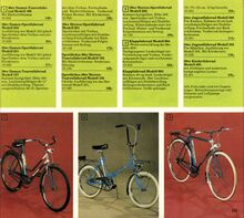 Fahrradsortiment im Genex-Katalog 1980.