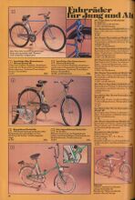 Fahrradsortiment im Genex-Katalog 1981.