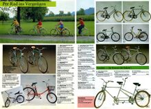 Fahrradsortiment im Genex-Katalog 1986.