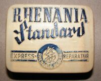 Rhenania Standard Zeitraum: vrmtl. 50er/60er Jahre Hersteller: Rhenania Berlin Material der Packung: Kunststoff Bemerkungen: Beschriftung geprägt