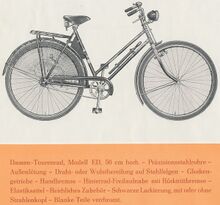 1954: Katalogabbildung des Modells. Vermutlich wurde das Modell ab diesem Jahr hauptsächlich für den Exportmarkt produziert.