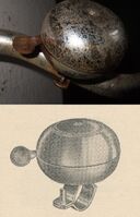 Zeitraum: 50er/60er Jahre Hersteller: M Ruhla Verbaut an: Tourenrädern Deckel: Stahl, verchromt Unterteil: Stahl, verchromt Bemerkungen: Zweiklangglocke