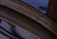 Profil von Kowalit-Sportreifen, 28x1 3/8x1 5/8, Ende 50er Jahre, gleiches Profil wie die späteren Pneumant-Sportreifen