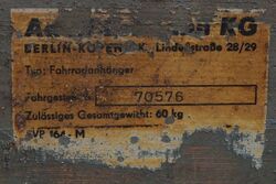 Typenschild, nach 1967.