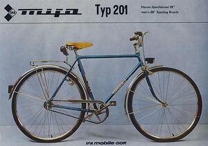 Diese Prospektabbildung (1982) zeigt das Modell 201 mit dem etwa zwischen 1980 und 1986 verwendeten Rahmendekor.