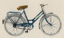 Diese frühe Katalogabbildung (1964) zeigt das Jugendrad noch in einem älteren Lackierungsschema und mit einem Dynamoscheinwerfer.