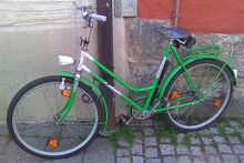 Bereits mit dem neuen Lenker ausgestattet ist dieses Fahrrad aus dem Zeitraum 1978/79.