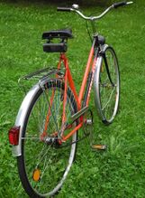 Dieses Sportrad ist eines der letzten mit Kleidernetz. Ab Anfang 1990 wurden Schutzbleche ohne Löcher verwendet.