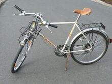 Mifa Mountainbike - mit dem hier gezeigten Prototypen wurde 1989 die Testfahrt im Pamir-Gebirge unternommen.