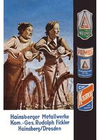 Prospekt für Fahrräder der Marken National, Primus und Kosmos, etwa Mitte der 30er Jahre, Seite 1.