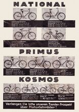 Prospekt für Fahrräder der Marken National, Primus und Kosmos, Ende der 30er Jahre (frühestens 1938), Seite 2.
