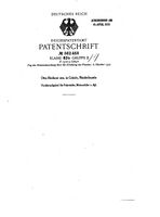 Patentschrift für eine gefederte Fahrrad-/Motorradgabel, 1932, Seite 1.