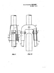 Patentschrift für eine gefederte Fahrrad-/Motorradgabel, Seite 3.