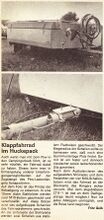 Bauanleitung für Transporteinrichtung von Klapprädern auf PKW-Anhängern, in: practic 3/1981.
