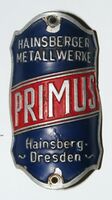 Primus-Steuerkopfschild, Material: Aluminium
