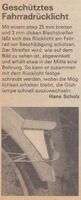Bauanleitung für einen Rücklichtschutz, aus: practic 3/1983.