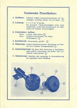 Prospekt zum RFT-Fahrraddynamo von 1953, Seite 3.