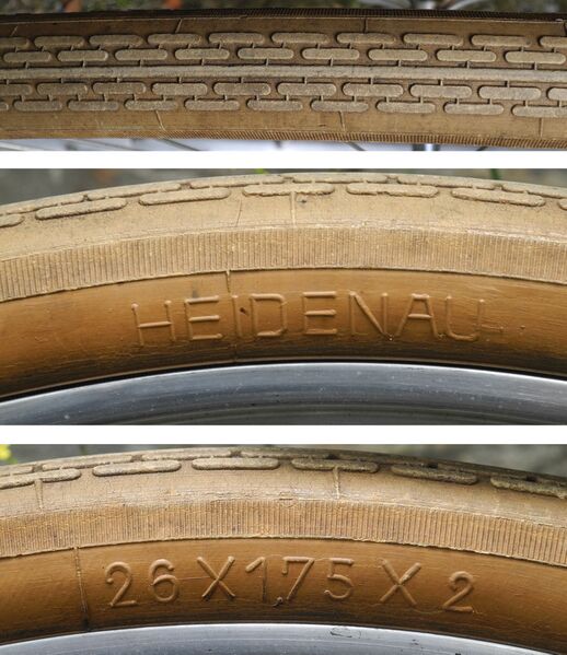 Datei:Reifen 26x1.75 beige HEIDENAU von 1959.JPG