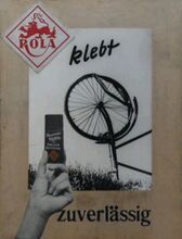 Werbeplakat für "Rola"-Flickzeug