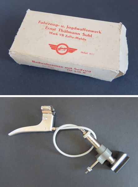 Datei:Seilzug-Stempelbremse Simson Werk VII Modell 8177 70er.JPG