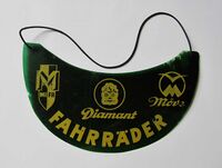 Sonnenblende - Werbeartikel (zusammen mit Möve und Mifa), Ende 50er Jahre.