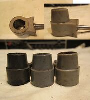 Führung für Stempelbremse Zeitraum: ca 1970 -197? Verwendung: ? Material: Plaste Bemerkungen: Mutter vergossen, verschiedene Grautöne möglich