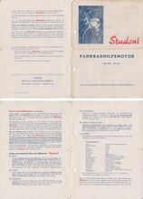 Informationsblatt zum Hilfsmotor Student, 1953.