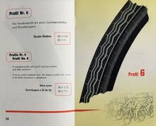 TSG Draht-Tourenreifen "Profil 6", Katalogabbildung von 1958.
